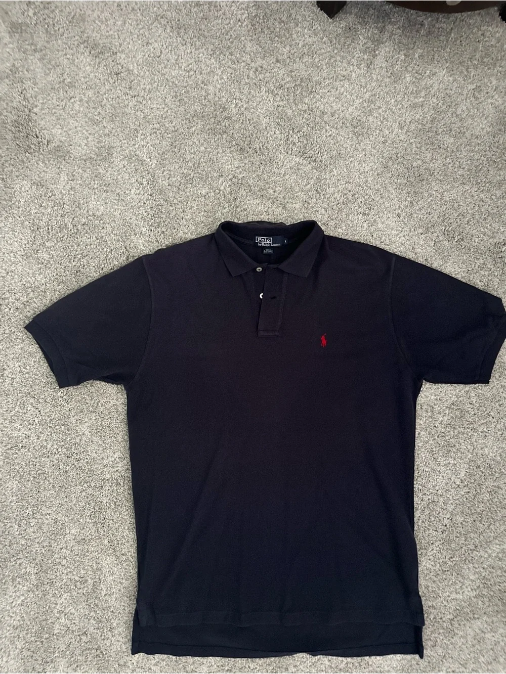 Vintage Polo by Ralph Lauren Navy Polo with Red Pony Logo